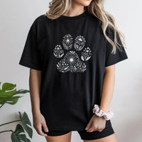 Floral Paw Print Sweatshirt | Botanical Dog Paw Graphic | Soft Cozy Crewneck | Gift for Dog Lover Pet Mom