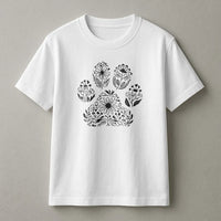 Floral Paw Print Sweatshirt | Botanical Dog Paw Graphic | Soft Cozy Crewneck | Gift for Dog Lover Pet Mom