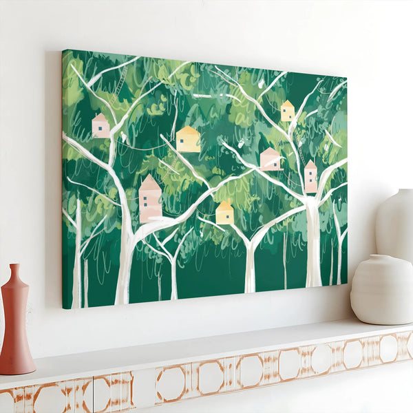 Woodland Forest Treehouse printable wall art digital download