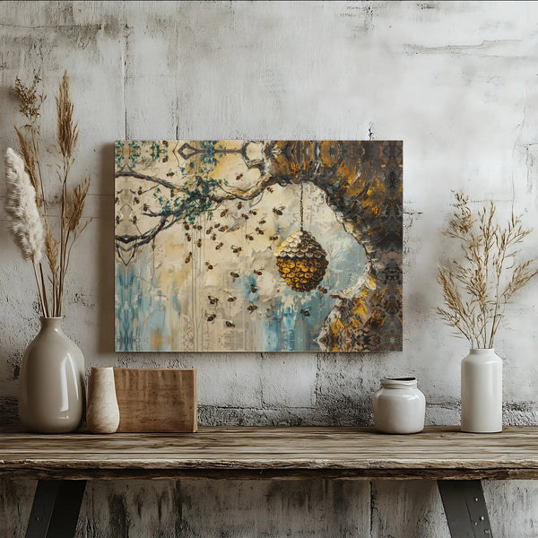 Honey Beehive printable wall art digital download