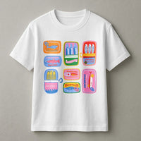 Tinned Fish T-Shirt | Portuguese Sardine Can Art | Premium Cotton-Blend | Unique Preppy Foodie Gift
