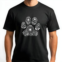 Floral Paw Print Sweatshirt | Botanical Dog Paw Graphic | Soft Cozy Crewneck | Gift for Dog Lover Pet Mom