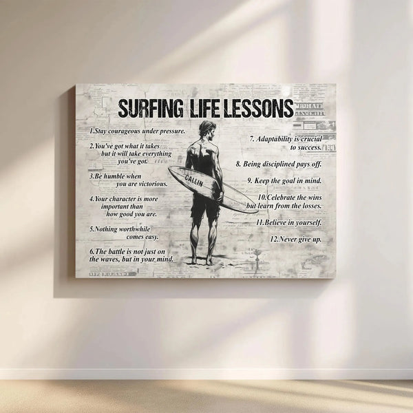 Surfing Life Lessons printable wall art digital download