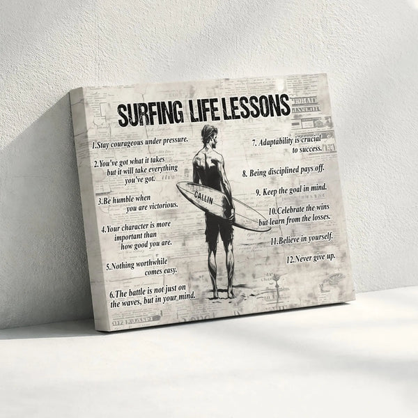 Surfing Life Lessons printable wall art digital download